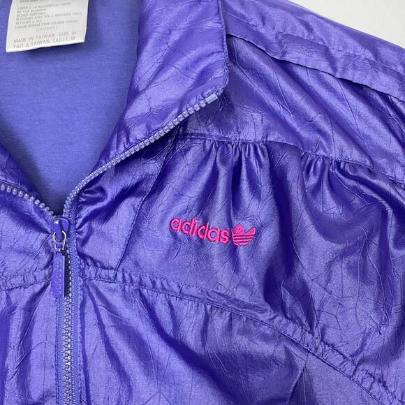 Adidas | Retro Vintage Purple Zip Up Windbreaker Track Jacket - Picture 5 of 11